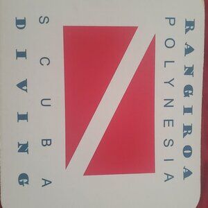 Rangiroa French Polynesia w/dive flag mouse pad, new never used